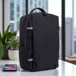 Sac à dos en bambou jacquard avec fermetures éclair étanches PC 15,6’’ vue d'ambiance