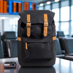 Sac à dos en RPET résistant à l’eau avec fermetures magnétiques 15,6’’ vue d'ambiance