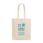 Tote bag en coton publicitaire certifié OEKO-TEX 240 g/m² vue avec impression