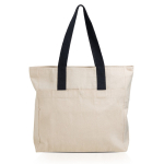 Sac en coton imprimé canvas avec fermeture et poignées 280 g/m² couleur noir vue 11