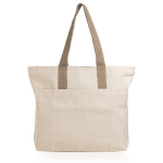 Sac en coton imprimé canvas avec fermeture et poignées 280 g/m² couleur kaki