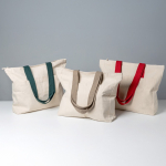 Sac en coton imprimé canvas avec fermeture et poignées 280 g/m² vue d'ambiance