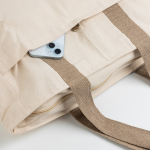 Sac en coton imprimé canvas avec fermeture et poignées 280 g/m² Vue 1