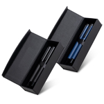 Set stylo et roller en acier et aluminium avec relief encre noire vue plusieurs couleurs