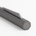 Set stylo et roller en aluminium design hexagonal encre noire vue 2