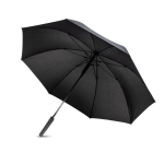 Parapluie automatique en RPET avec manche style golf, 8 panneaux Ø120 couleur noir Vue 1