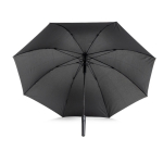 Parapluie automatique en RPET avec manche style golf, 8 panneaux Ø120 couleur noir vue 2