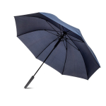 Parapluie automatique en RPET avec manche style golf, 8 panneaux Ø120 couleur bleu marine Vue 1