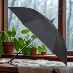 Parapluie automatique en RPET avec manche style golf, 8 panneaux Ø120 vue d'ambiance