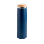 Gourde thermos en inox avec couvercle en bambou naturel 550ml Vue 1