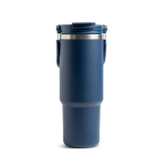 Mug isotherme en inox avec double couvercle et anse pliable 900ml couleur bleu marine vue 2