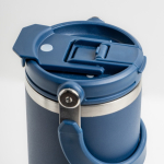 Mug isotherme en inox avec double couvercle et anse pliable 900ml vue 2