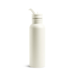 Bouteille thermos en inox avec anse fixe et paille pliable 500ml couleur beige Vue 1