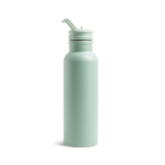 Bouteille thermos en inox avec anse fixe et paille pliable 500ml couleur vert pistache Vue 1