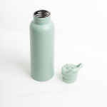 Bouteille thermos en inox avec anse fixe et paille pliable 500ml