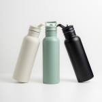 Bouteille thermos en inox avec anse fixe et paille pliable 500ml Vue 1