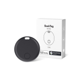 Traceur Bluetooth en plastique compatible Apple et Android couleur noir vue en boîte