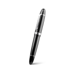 Stylo roller brillant avec détails chromés effet miroir, encre noire Vue 1