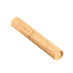 Stylo roller brillant avec détails chromés effet miroir, encre noire vue en boîte