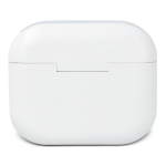 Écouteurs à réduction de bruit avec boîtier tactile couleur blanc troisième vue