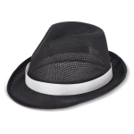 Chapeau en polyester, disponible en plusieurs couleurs vives couleur noir
