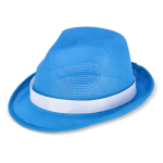 Chapeau en polyester, disponible en plusieurs couleurs vives couleur bleu