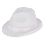 Chapeau en polyester, disponible en plusieurs couleurs vives couleur blanc