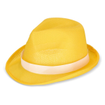 Chapeau en polyester, disponible en plusieurs couleurs vives couleur jaune