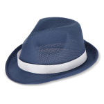 Chapeau en polyester, disponible en plusieurs couleurs vives couleur bleu foncé