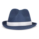 Chapeau en polyester, disponible en plusieurs couleurs vives couleur bleu foncé deuxième vue