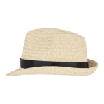 Chapeau de paille personnalisable avec ruban de plusieurs couleurs couleur noir quatrière vue