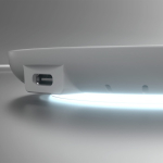 Chargeur blanc circulaire avec indicateur LED à la base 15 W couleur blanc huitième vue