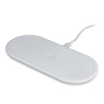 Chargeur sans fil rapide 3 en 1 pour téléphone et accessoires 15 W couleur blanc troisième vue