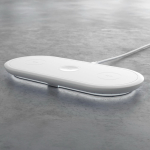 Chargeur sans fil rapide 3 en 1 pour téléphone et accessoires 15 W couleur blanc neuvième vue