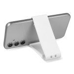 Support de téléphone pliable et portable à personnaliser couleur blanc quatrière vue