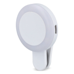 Lampe portable à 3 réglages de lumière à fixer sur le téléphone couleur blanc