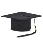 Chapeau de diplômé classique noir à personnaliser couleur noir troisième vue