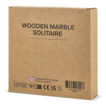 Jeu de solitaire en bois avec boîte pour le plateau et le angement couleur naturel huitième vue