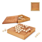 Jeu de solitaire en bois avec boîte pour le plateau et le angement