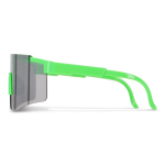 Lunettes de sport haute performance colorées avec verres argentés couleur vert fluorescent quatrière vue