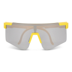 Lunettes de sport haute performance colorées avec verres argentés couleur jaune fluorescent deuxième vue