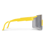 Lunettes de sport haute performance colorées avec verres argentés couleur jaune fluorescent troisième vue