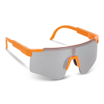 Lunettes de sport haute performance colorées avec verres argentés couleur orange fluorescent