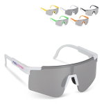 Lunettes de sport haute performance colorées avec verres argentés