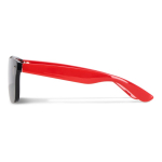 Lunettes de soleil avec verres miroir UV400 et branches colorées couleur rouge quatrière vue
