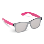 Lunettes de soleil avec verres miroir UV400 et branches colorées couleur rose