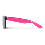 Lunettes de soleil avec verres miroir UV400 et branches colorées couleur rose quatrière vue