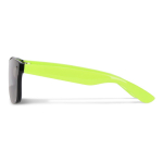 Lunettes de soleil avec verres miroir UV400 et branches colorées couleur vert lime quatrière vue