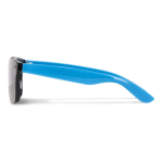 Lunettes de soleil avec verres miroir UV400 et branches colorées couleur bleu ciel quatrière vue