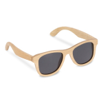 Lunettes de soleil entièrement en bambou avec verres noirs couleur naturel